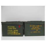 Lot of 7 Orig Vintage US Military Steel Ammo Crates #1