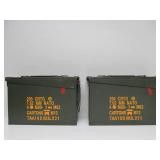 Lot of 7 Orig Vintage US Military Steel Ammo Crates #2