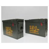 Lot of 7 Orig Vintage US Military Steel Ammo Crates #2