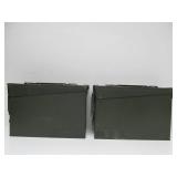 Lot of 7 Orig Vintage US Military Steel Ammo Crates #2