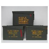 Lot of 7 Orig Vintage US Military Steel Ammo Crates #2