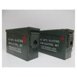 Lot of 7 Orig Vintage US Military Steel Ammo Crates #2