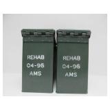 Lot of 7 Orig Vintage US Military Steel Ammo Crates #2