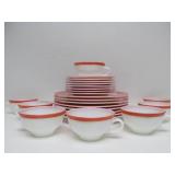 Lot of Vintage PYREX Coffee Cups / Saucers & Dinner Plates