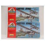 2 Lindberg CURTISS JENNY Airplane Models - One Sealed