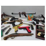 Large Lot of Assorted Vintage & Newer Toy Guns etc