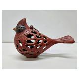 Cast Iron Cardinal Bird Lantern
