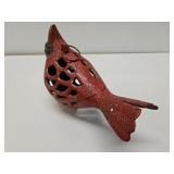 Cast Iron Cardinal Bird Lantern