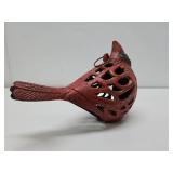 Cast Iron Cardinal Bird Lantern