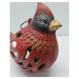 Cast Iron Cardinal Bird Lantern