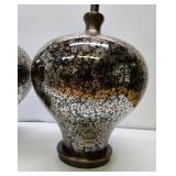 Very Nice Large Pair of Designer Bulbous Glass Table Lamps