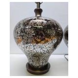 Very Nice Large Pair of Designer Bulbous Glass Table Lamps