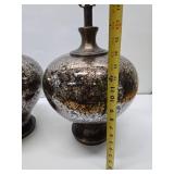 Very Nice Large Pair of Designer Bulbous Glass Table Lamps