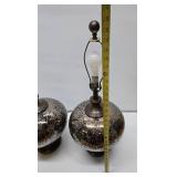 Very Nice Large Pair of Designer Bulbous Glass Table Lamps