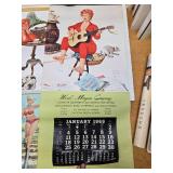 HUGE Lot of Vintage HILDA Pinup Artwork Calendars etc