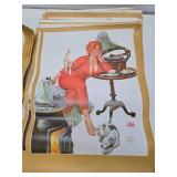 HUGE Lot of Vintage HILDA Pinup Artwork Calendars etc