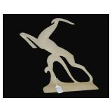 Wonderful Mid Century Pair of Lucite/Acrylic Leaping Gazelle Statues