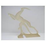 Wonderful Mid Century Pair of Lucite/Acrylic Leaping Gazelle Statues