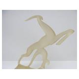 Wonderful Mid Century Pair of Lucite/Acrylic Leaping Gazelle Statues