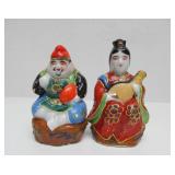 Signed Vintage Japanese Porcelain Kutani Figures