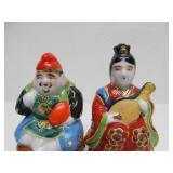Signed Vintage Japanese Porcelain Kutani Figures