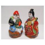 Signed Vintage Japanese Porcelain Kutani Figures