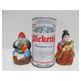 Signed Vintage Japanese Porcelain Kutani Figures