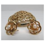 Vintage Jewelry Box Full of Signed Costume Jewelry
