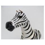 Genuine Leather Wrapped ZEBRA Statue