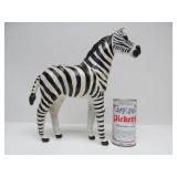 Genuine Leather Wrapped ZEBRA Statue