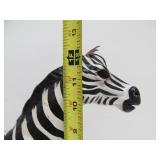 Genuine Leather Wrapped ZEBRA Statue