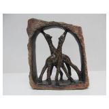 Hand Carved Stone Giraffe Sculpture
