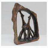 Hand Carved Stone Giraffe Sculpture
