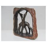 Hand Carved Stone Giraffe Sculpture