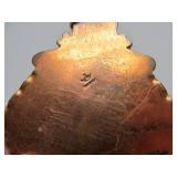 Large Vintage Copper / Brass Signed Aztec Mayan Style Pendant