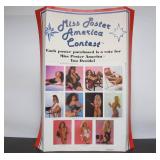 NOS Store Display MISS POSTER AMERICA Context Complete w/ Unopened Posters