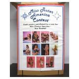 NOS Store Display MISS POSTER AMERICA Context Complete w/ Unopened Posters