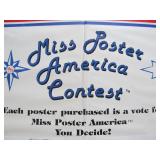 NOS Store Display MISS POSTER AMERICA Context Complete w/ Unopened Posters