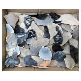 Box of Raw Assorted Stone for Making Arrowheads