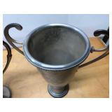 2 Larger Heavy Ornate Trophy Cups w/Coat of Arms Designs