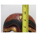 Vintage Carved Wood Smiling Tribal Mask