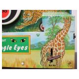 Vintage Tin Litho Ohio Art Toy JUNGLE EYES Shooting Gallery Toy