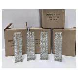Large Group of Brand New Matching Textured Glass Vases