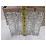 Large Group of Brand New Matching Textured Glass Vases