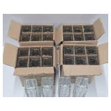 Large Group of Brand New Matching Textured Glass Vases