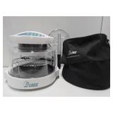 Beautiful Purple / Gold Swirled Art Glass Ball Vases