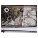 Impressive Blue Art Glass Ornate Chandelier