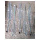 Impressive Blue Art Glass Ornate Chandelier