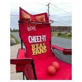 HUGE Oversized March Madness Display Folding CHEEZIT Chair w/Basketball Hoop
