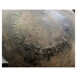 HUGE Early Antique Signed Cast Iron 3-Legged Cauldron